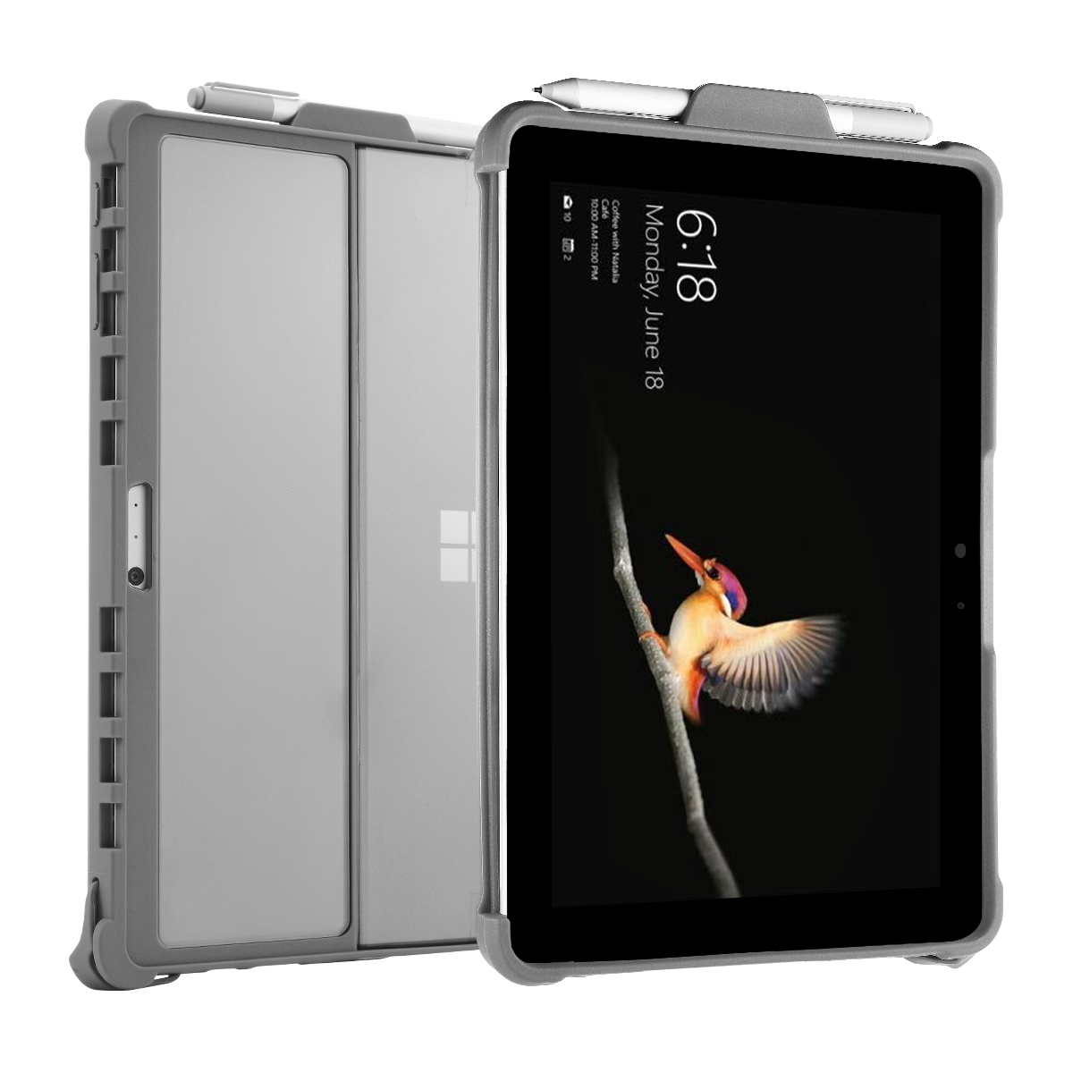 Rugged Folio Protective Cover Compatible with Type Cover, Kickstand case for Surface Pro 4/5/6/7/7 Plus